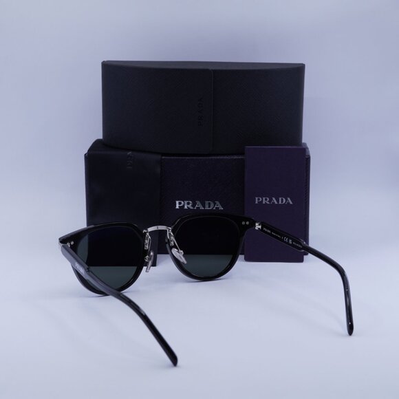Prada PR17YS 1AB03R Cat Eye Sunglasses – Black/Green Polarized - Picture 6 of 10